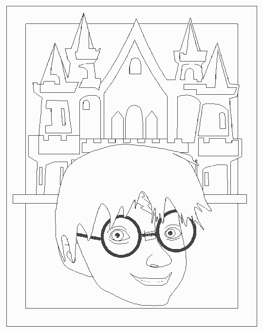 Print Harry Potter kleurplaat